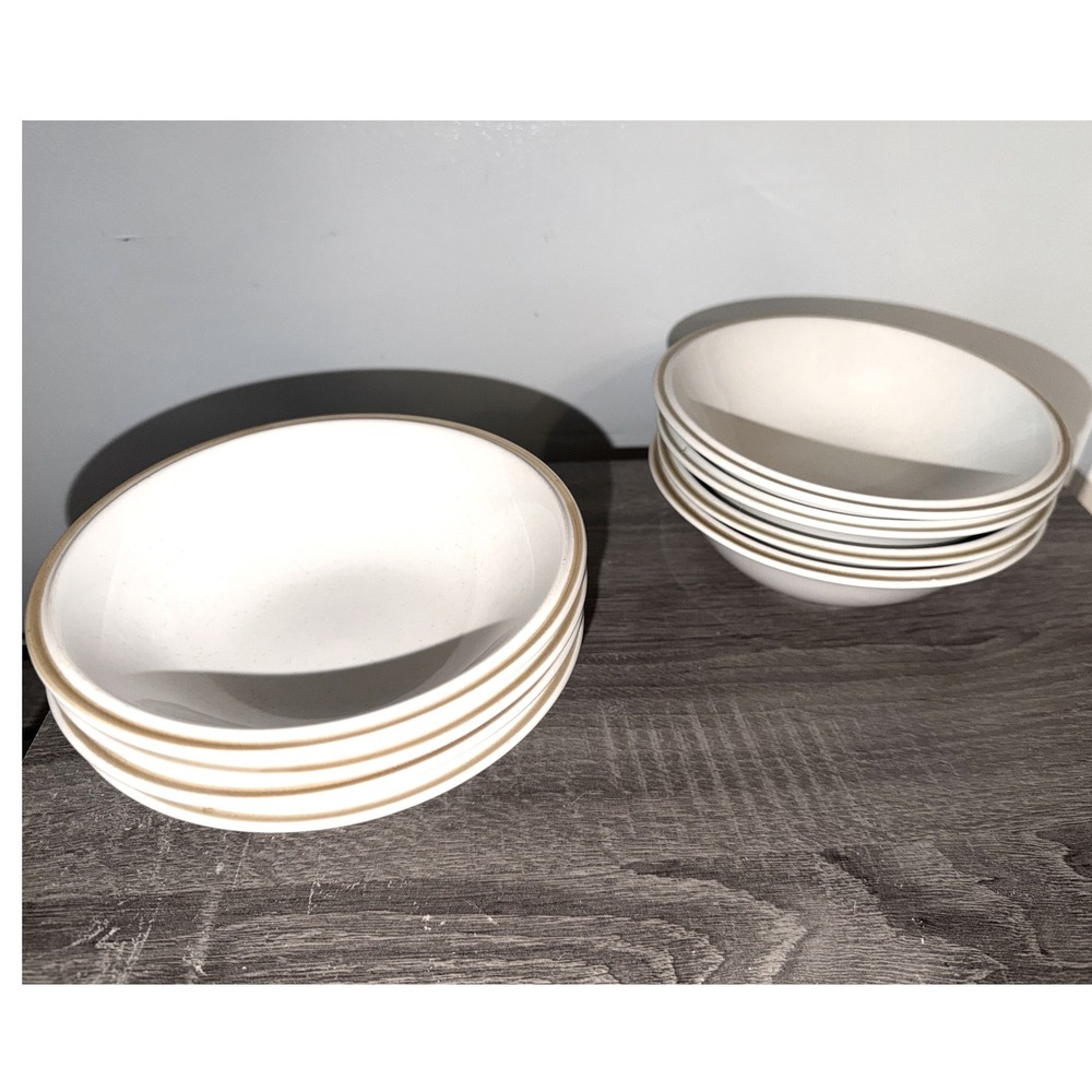 Sheffield Strawberries n Cream Stoneware Bowls Set of 8 Soup Cereal 6.25" 308